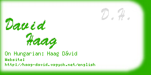 david haag business card