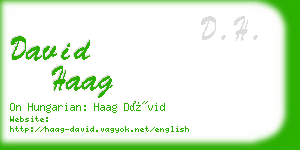 david haag business card